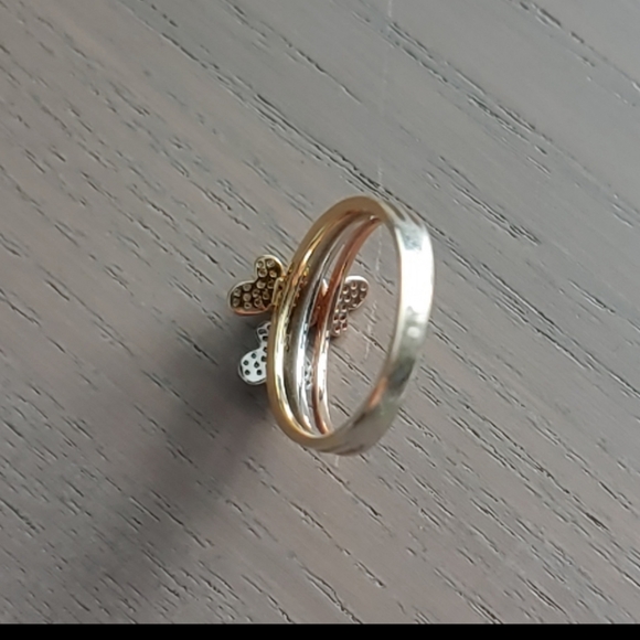 Gold 14k Butterfly Diamond Ring - Picture 3 of 8